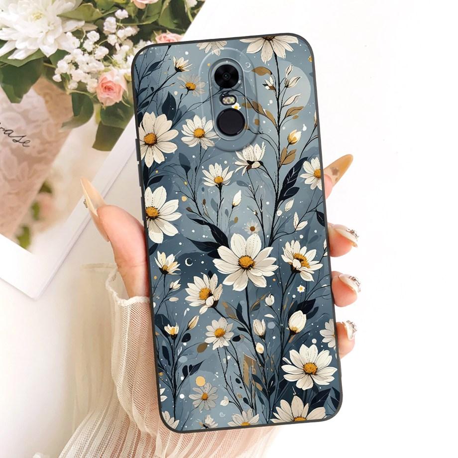New Fashion Painting Phone Case For Xiaomi Redmi 5 Plus Redmi5 5+ 5Plus Funda Soft Matte Silicone Bow Pattern Cartoon Cat Covers