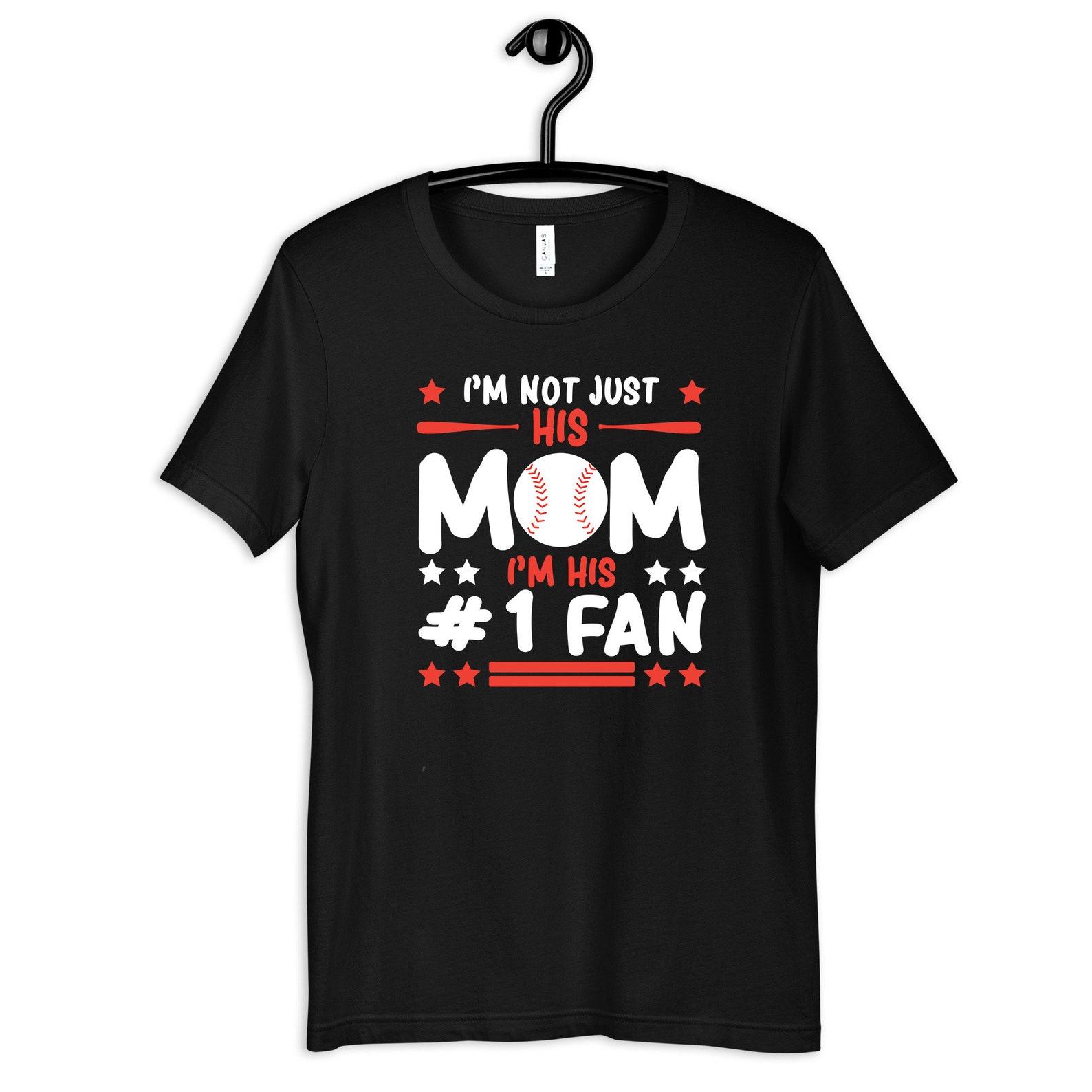 Baseball Mom Number 1 Fan Shirt, Cute Baseball Moms T-Shirt, Womens Tee, T-shirt, T-shirt, Tank Top L
