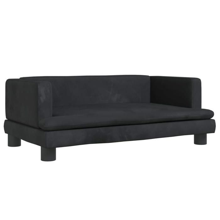 VidaXL Canapé pour enfants noir 80x45x30 cm velours 3196309