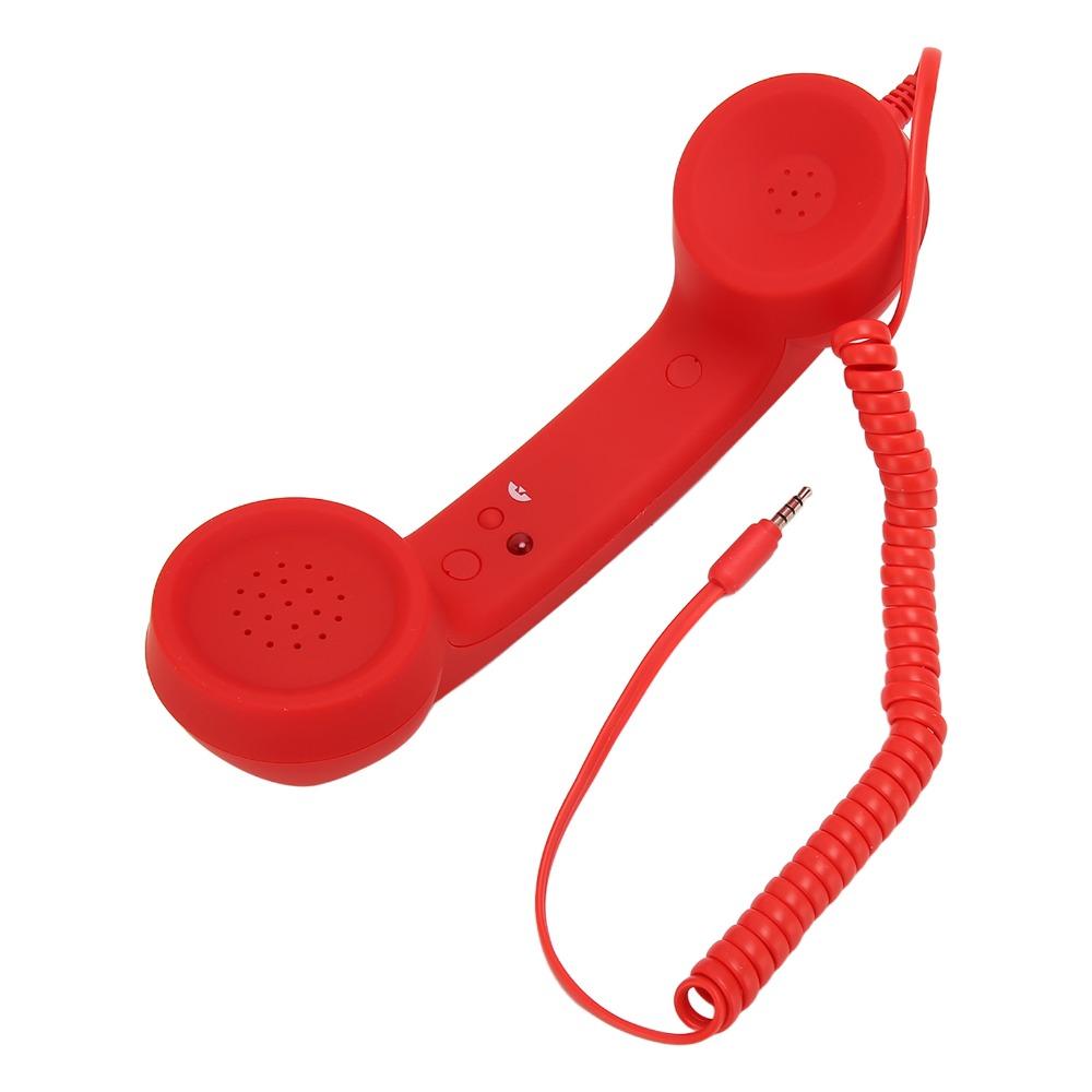 Wired Connection 3.5mm Plug Handset Adjustable Tone Radiation Proof Handset Telephone Conversation