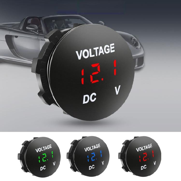 Panou LED Rotund Motorboat Motocicletă Mașină DC 12V-24V Indicator Volmetru Digital