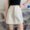 Summer Women's Denim Skirt Half Length Skirt High Waist Hip Hugging Denim Skirt Women's Short Skirt