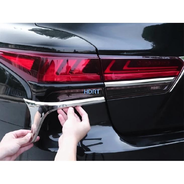 For Lexus LS LS350 LS500h 2018 + Car Style Rear Trunk Fog Light Tail Lamp Trim Protector Decoration Accessories Exterior Sticker