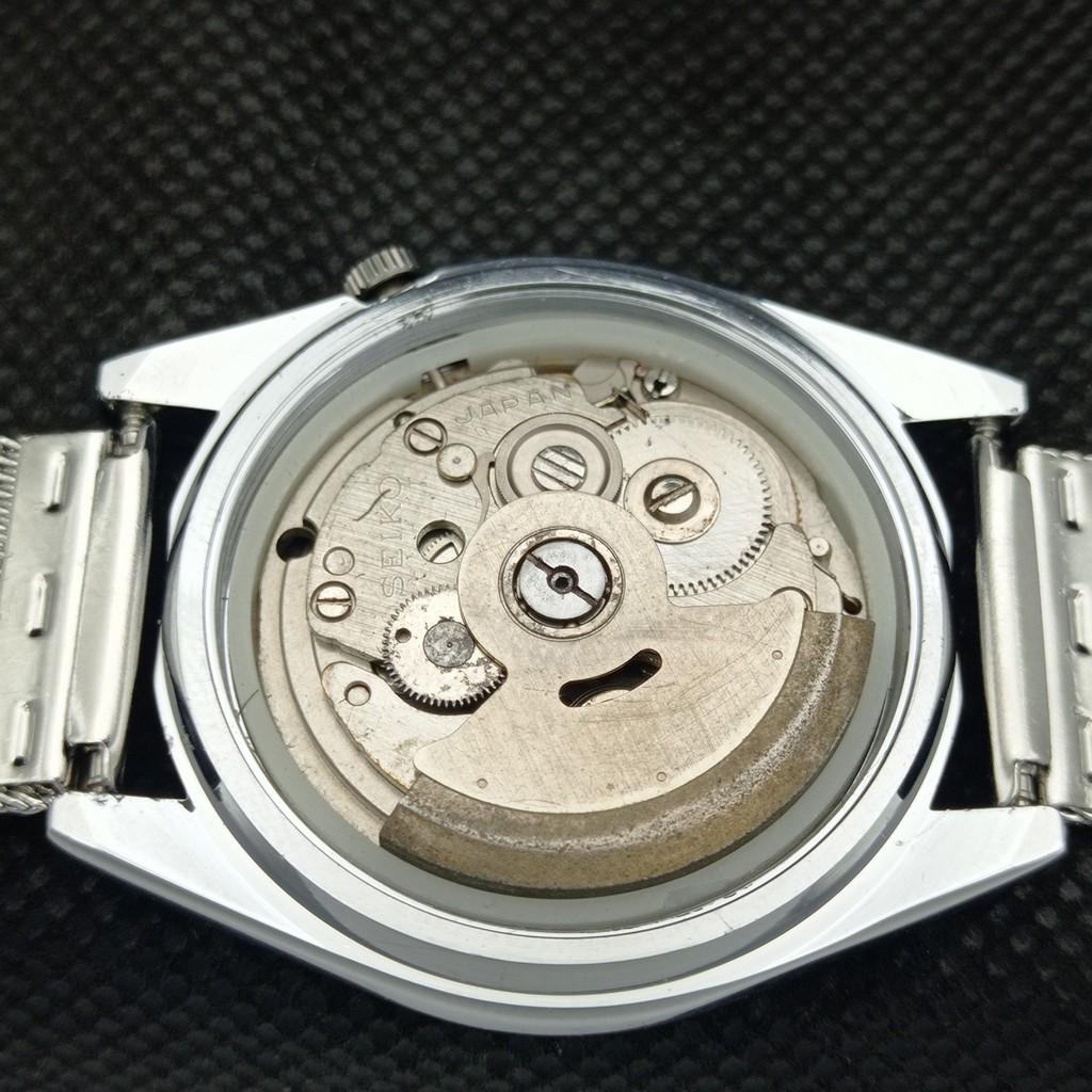 OROLOGIO VINTAGE RISTRUTTURATO SEIKO 5 AUTO 7019A GIAPPONE UOMO D/D ROSSO 593a-a311242-9
