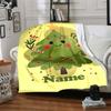 Custom Name Christmas Tree Theme Printed Blanket - Perfect for Couch, Bed, Travel & Outdoor Use | Machine Washable, Cozy & Durable.