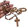Catholic Rosary Bead with Cross Wood Beads Christening Favor for Confirmation