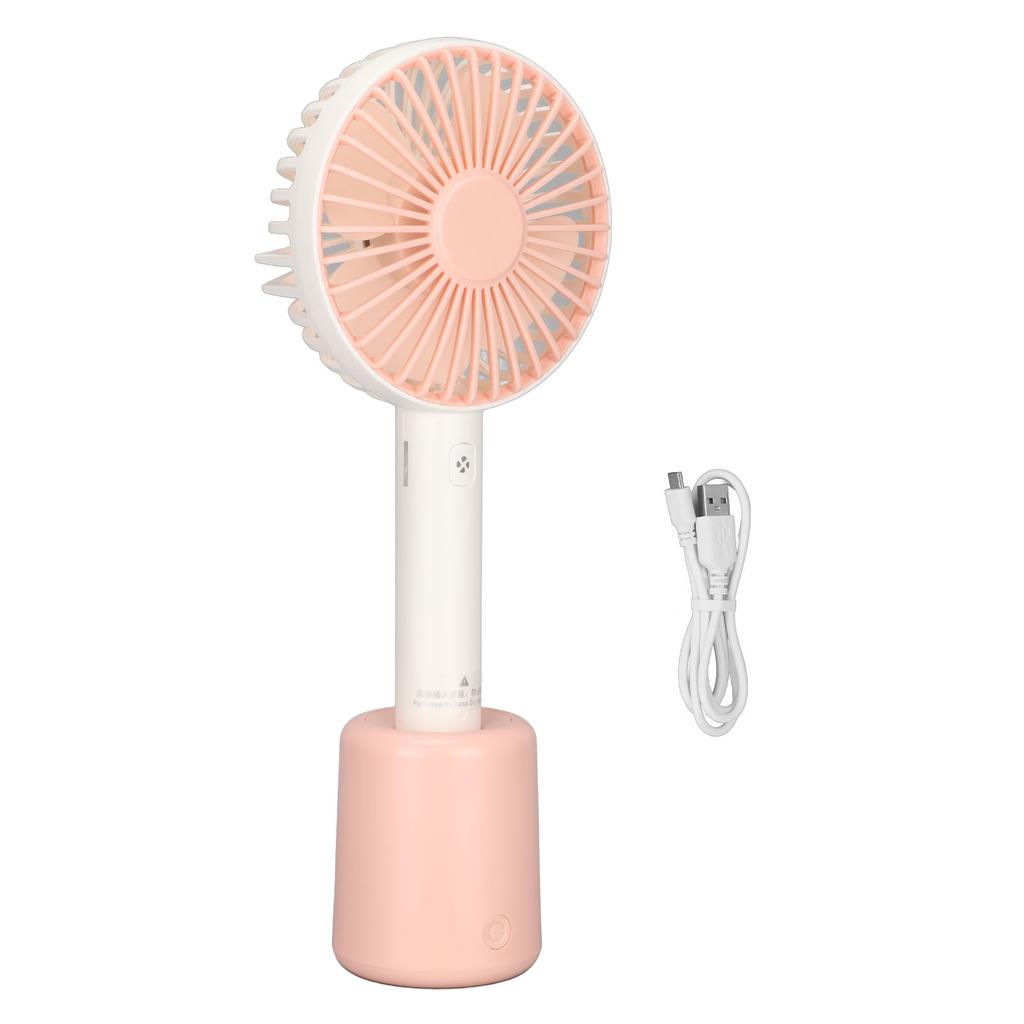 Portable Handheld Fan 3 Levels Automatic Shaking Head USB Rechargeable Battery Operated Small Handheld Fan for Travel