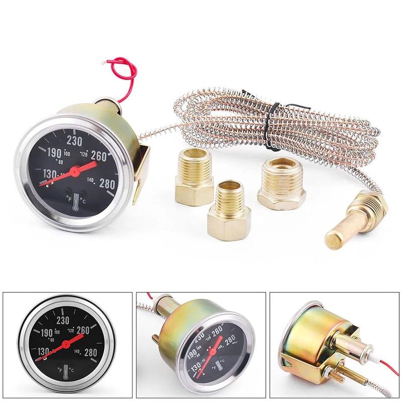 52mm Temperature Gauge Accurate Npt Water Temperature Gauge Mechanical Water Temp Gauge Metal Car Engine Temp Sensor For Car Car