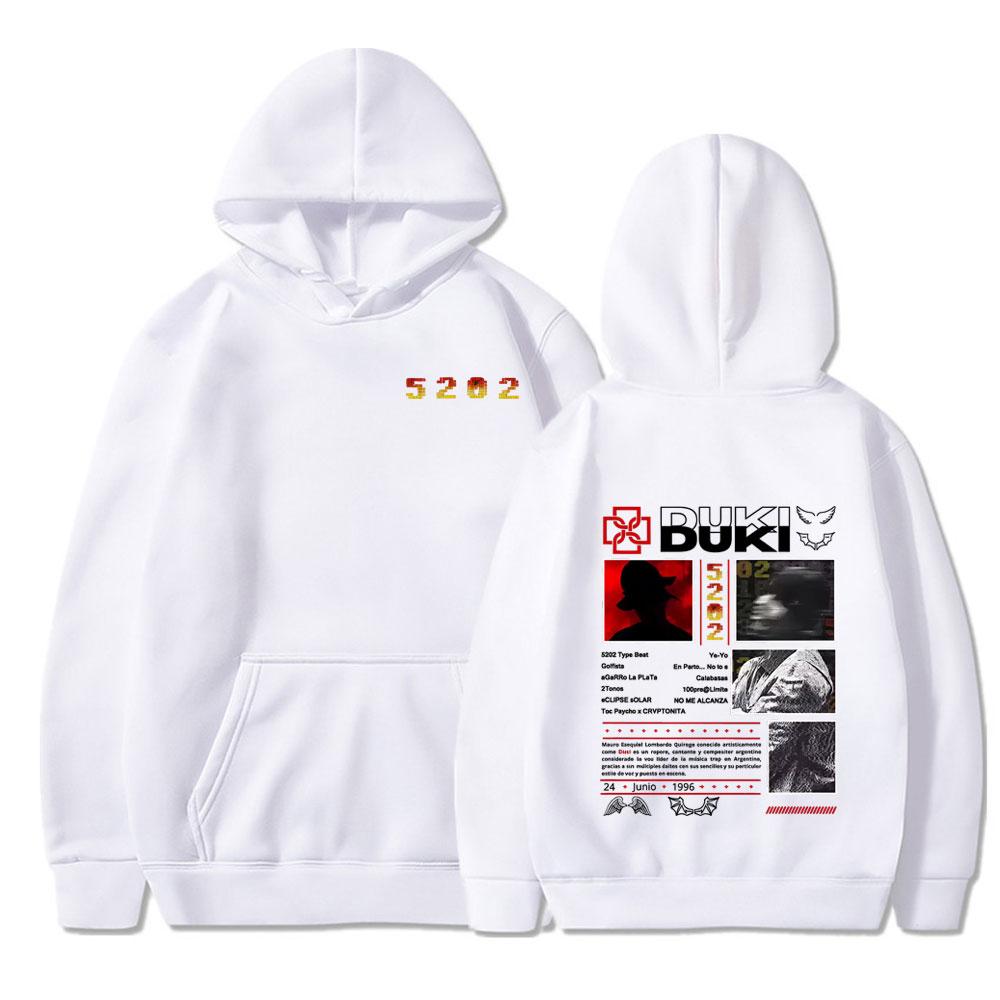 Rapper Duki 5202 MIXTAPE Album Hoodies Men's Women Clothing Fashion Hip Hop Hooded Sweatshirt Casual Clothes Keep Warm Pullovers