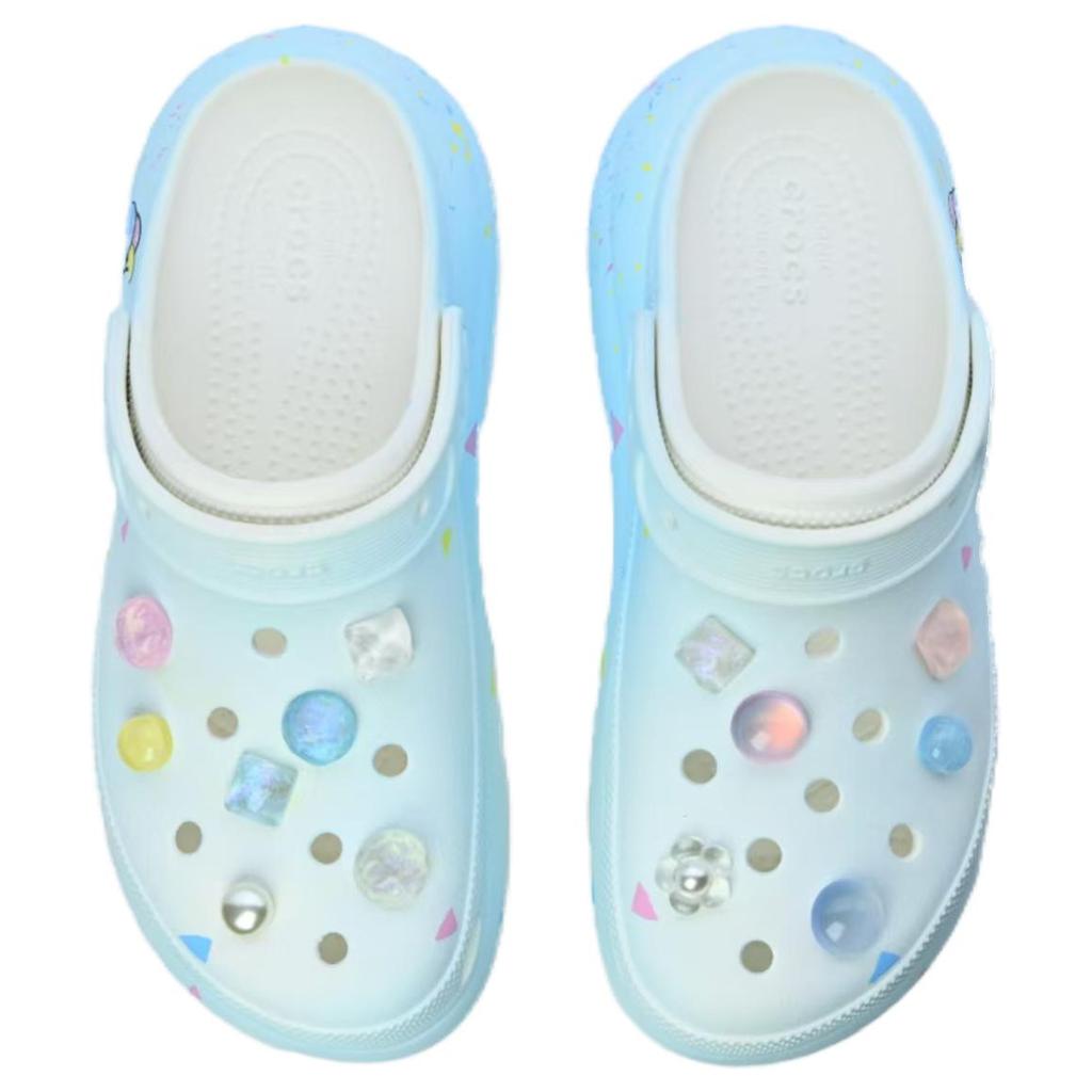 Crocs Crush Clog Hot Air Balloon Flight Diary EVA Exquisite Cute Personality Hole Shoes Unisex White Blue