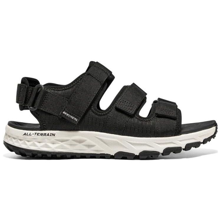 Skechers Sandalo da Trekking Antiscivolo Resistente Sandali da Spiaggia Sandali da Uomo Nero Bianco 237586-BKW