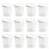seimeinoki Measuring Cups, 50-Pack, Disposable Mixing Cups, 30ml, with Measurement Markings and Cover, Transparent, Small, for Epoxy Resin, Paint