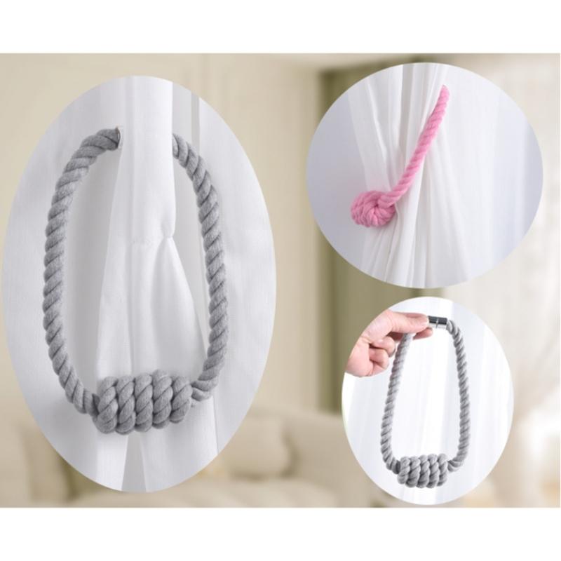 2pcs Decorative Curtain Clasps Holdbacks Strong Magnetic Dustproof Drapery Ties Modern Nordic Designing