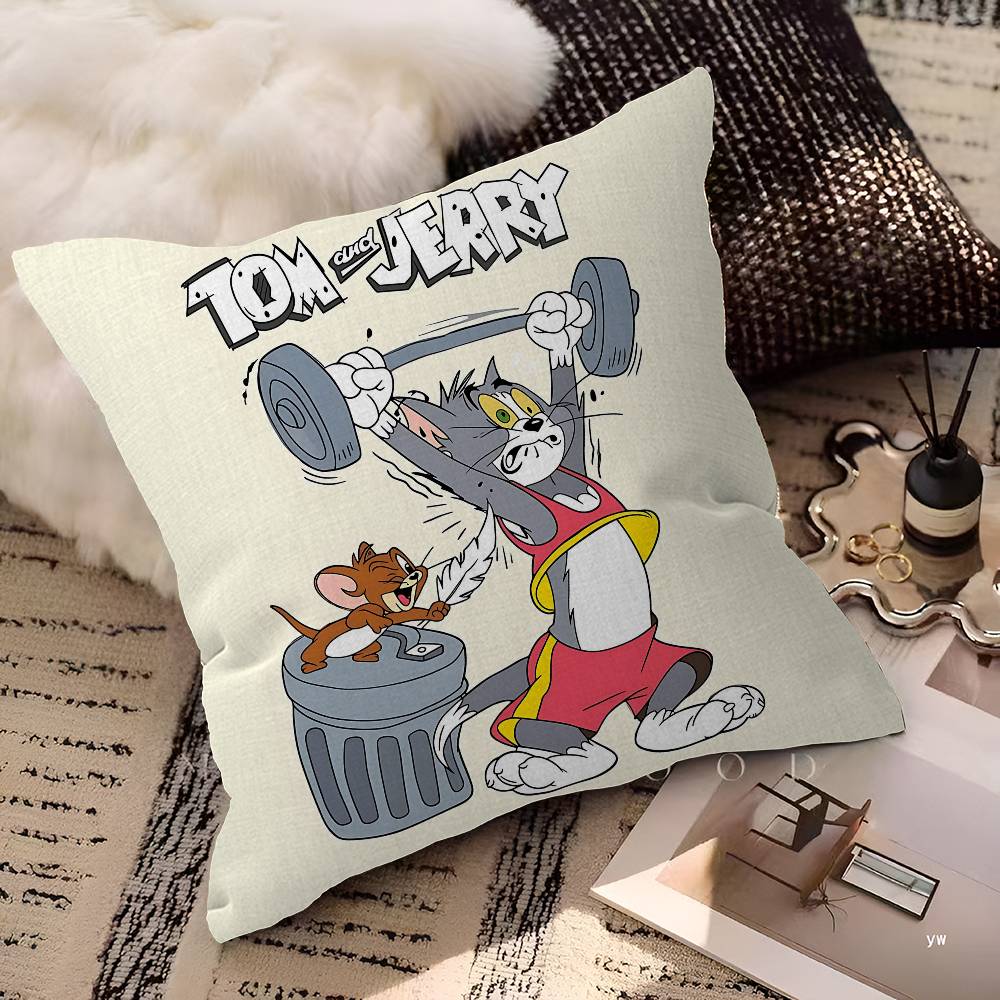 Cartoon Cute T-Tom And J-Jerry Pillow Anime Pillow Sofa Bed Head Pillow Cover Cushion Cover 45x45 Cm Fashion