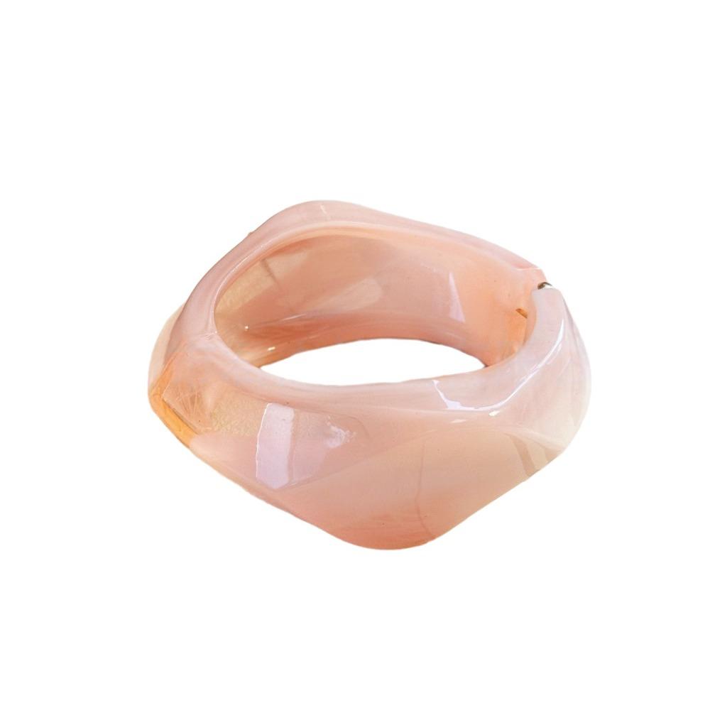 Vintage Style Wide Bracelet Colorful Smudging Geometric Bangles Acrylic Wristband Fashion Jewelry