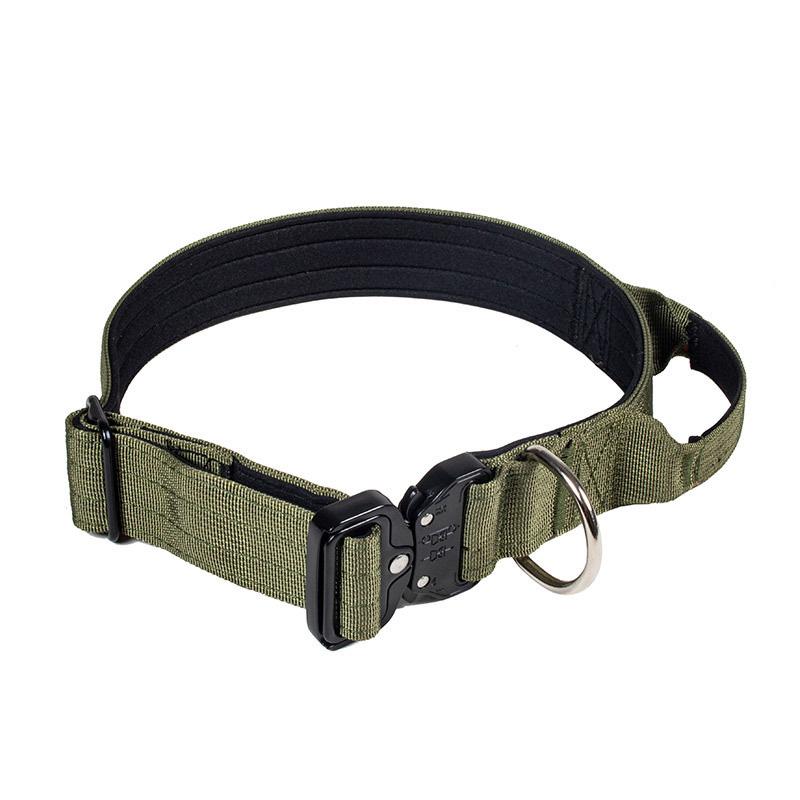 Dog Collar Leash Set Nylon Tactical Dog Collars Rugged Durable Zinc Alloy Buckle Thicken Soft Lining Collar For Medium Big Dogs