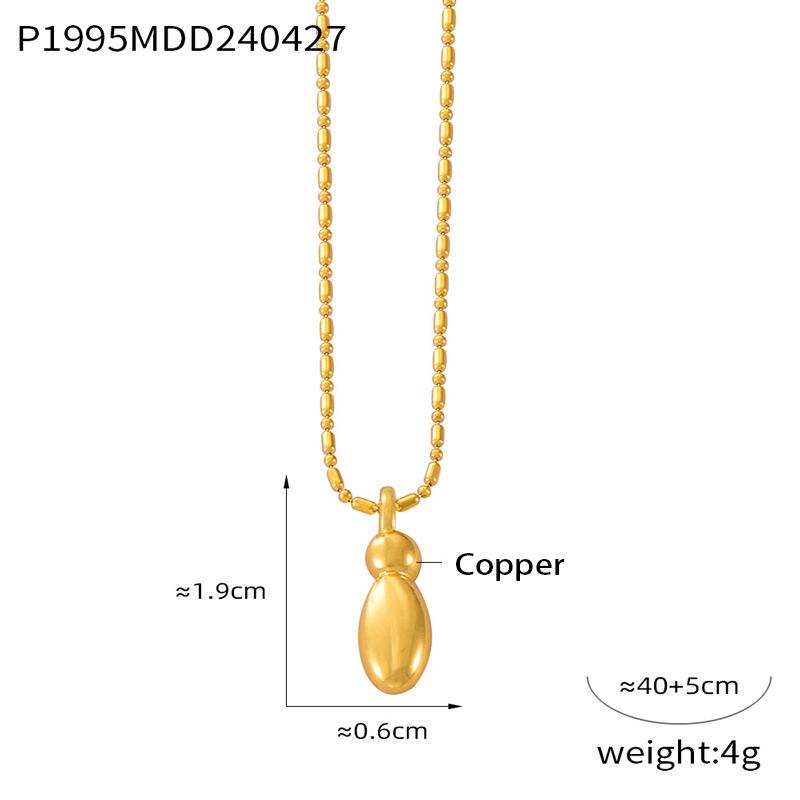 26 English Letter Copper Pendant Titanium Steel Necklace Female Niche Personality Collarbone Chain