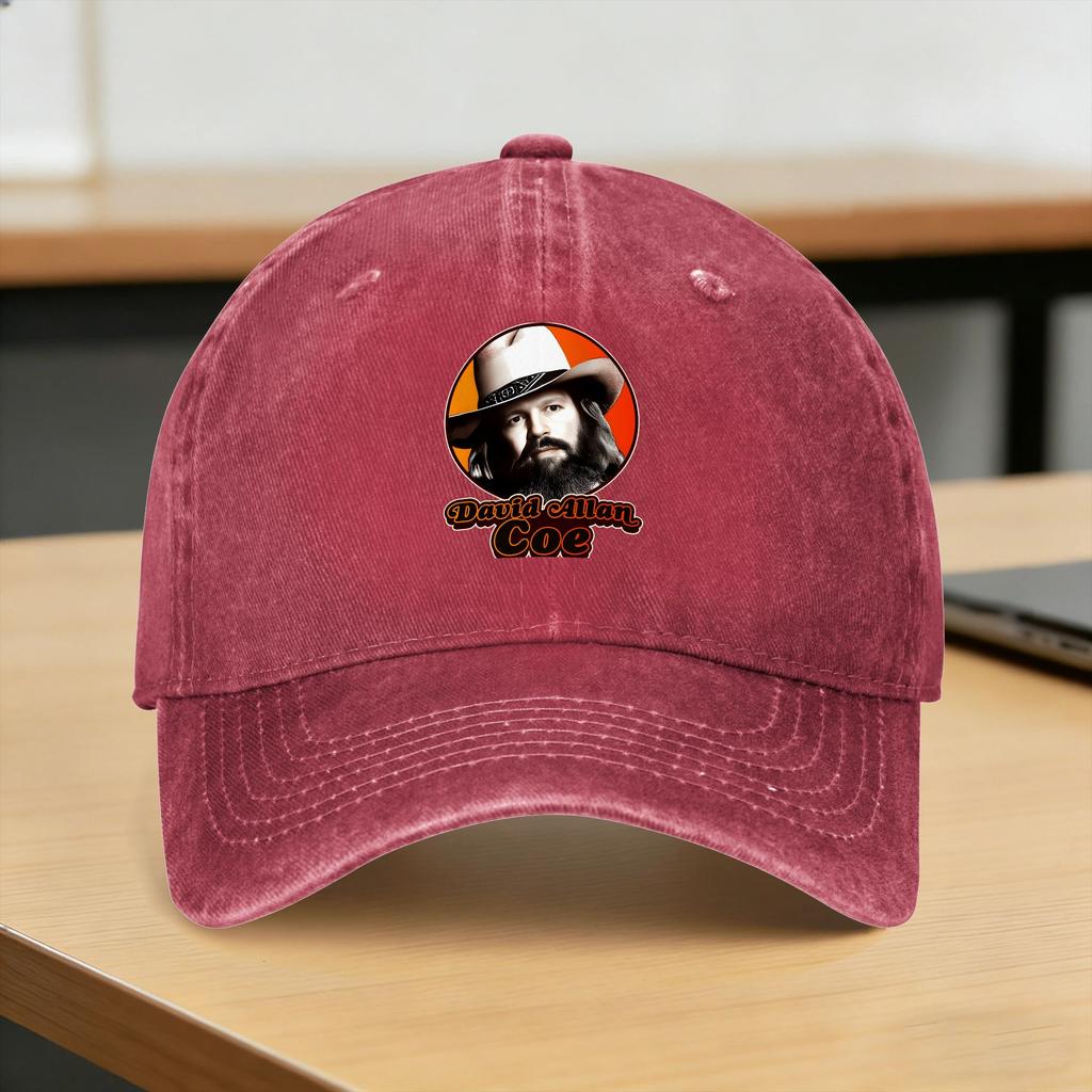 Retro David Allan Coe Tribute Casual Baseball Cap Outdoor Sports Trucker Hat Summer High Quality Unisex Unisex Trendy Baseball Caps