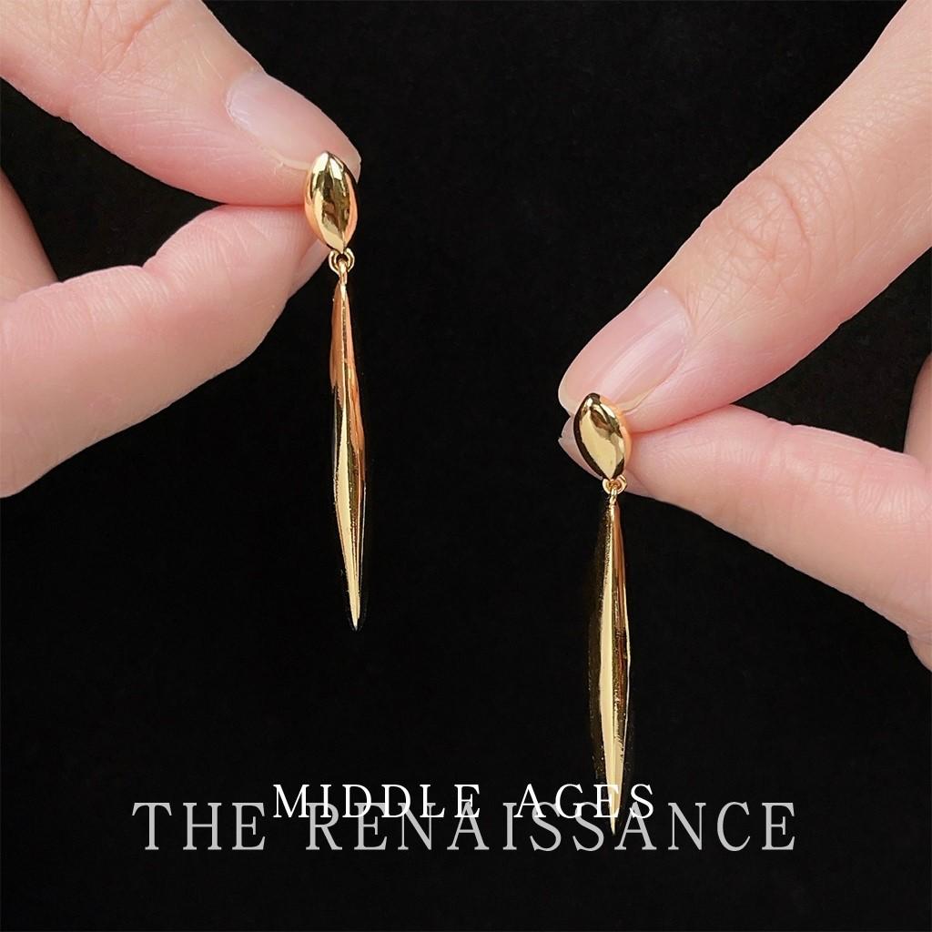 Геометрические гладкие металлические серьги с бахромой холодный ветер персонализированные серьги женские