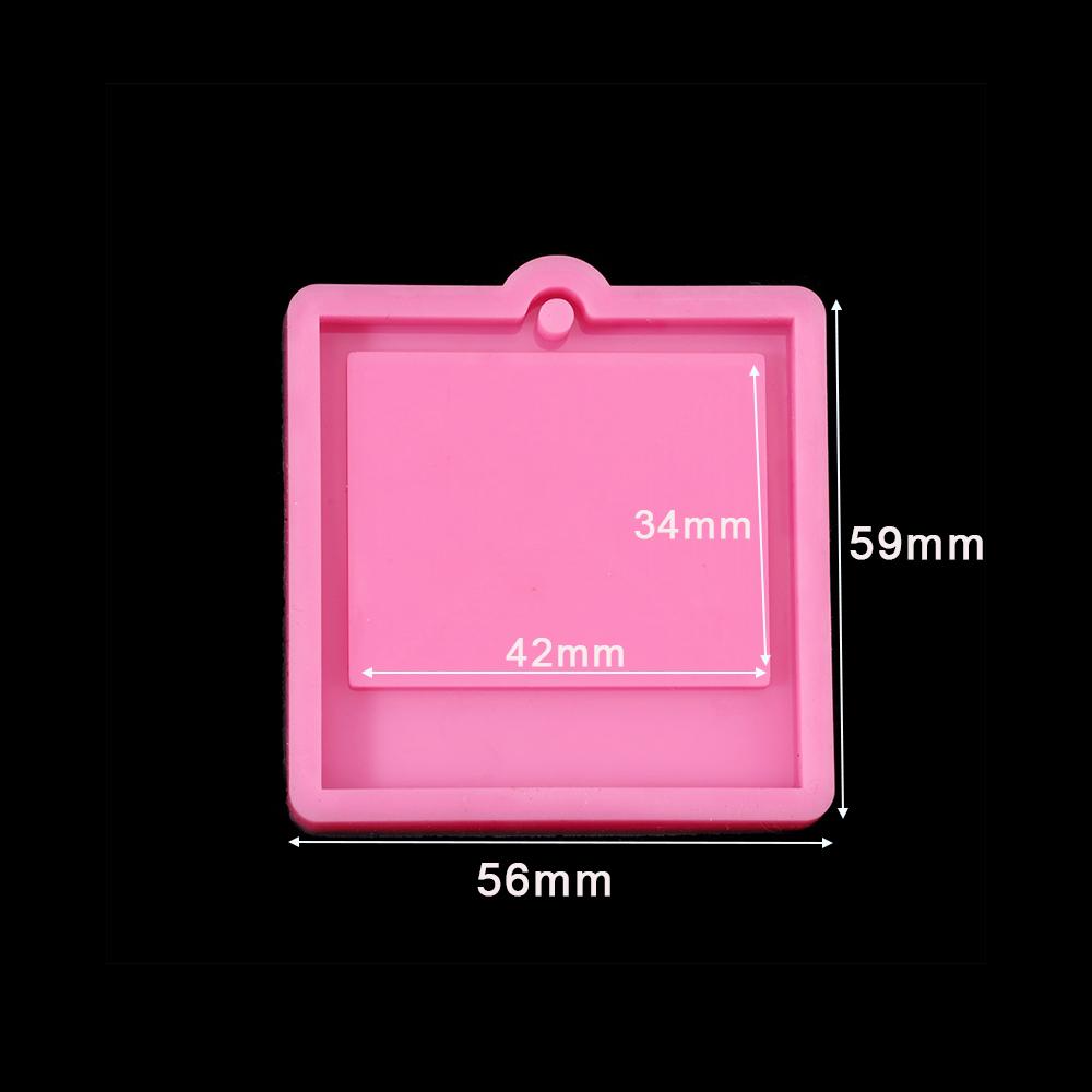 Photo Frame Keychain Epoxy Resin Mold Dog Tag Pendant Silicone Mould for DIY Epoxy Resin Molds Crafts Jewelry Making Accessories