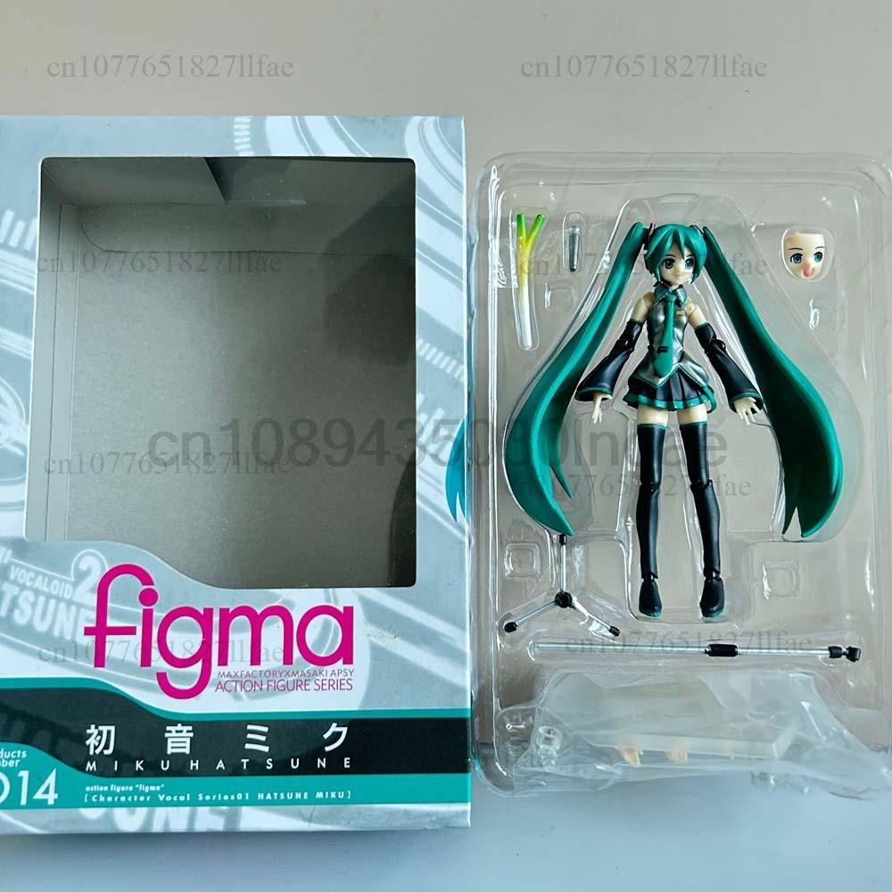 Hatsune Miku Figma 014 Joint Movable Face Change Boxed Doll 14cm PVC Action Figure Model Toy Joint Movable Doll Bookshelf Decor