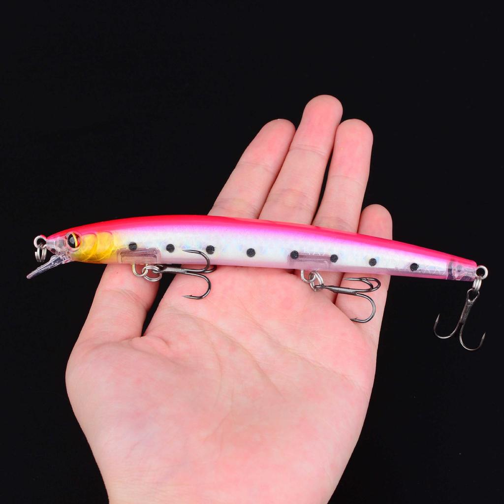 Flying Minnow Laser Fishing Lure - Floating, Long Cast for Bass & Freshwater/Sea Fishing