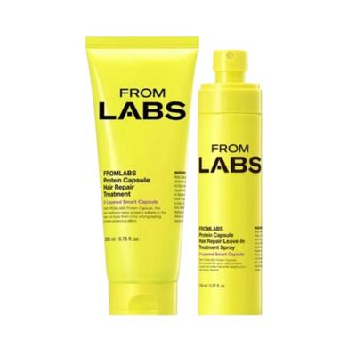 FROMLABS Protein Capsule Hair Repair Treatment Set – Intensive Damage Repair, Wash-Off Treatment 200ml + No-Wash Spray 150ml