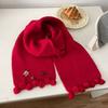 Christmas series new red atmosphere scarf collection women's winter wind advanced autumn and winter warm scarf