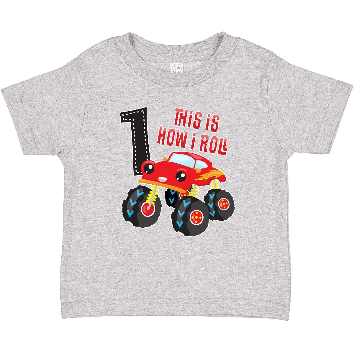 Inktastic Monster Truck How I Roll 1st Birthday Baby kids boys T-Shirt Racing This Is Big 150