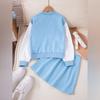 Kids Cartoon Casual Fashion Outfit Set Long Sleeve Top & Pants