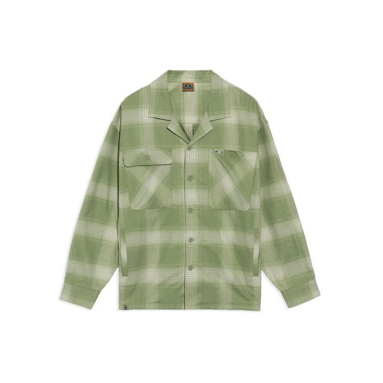 Li-Ning BAD FIVE Sports Basketball Series Plaid Loose Shirt Green White Men s ASHR195-2 L