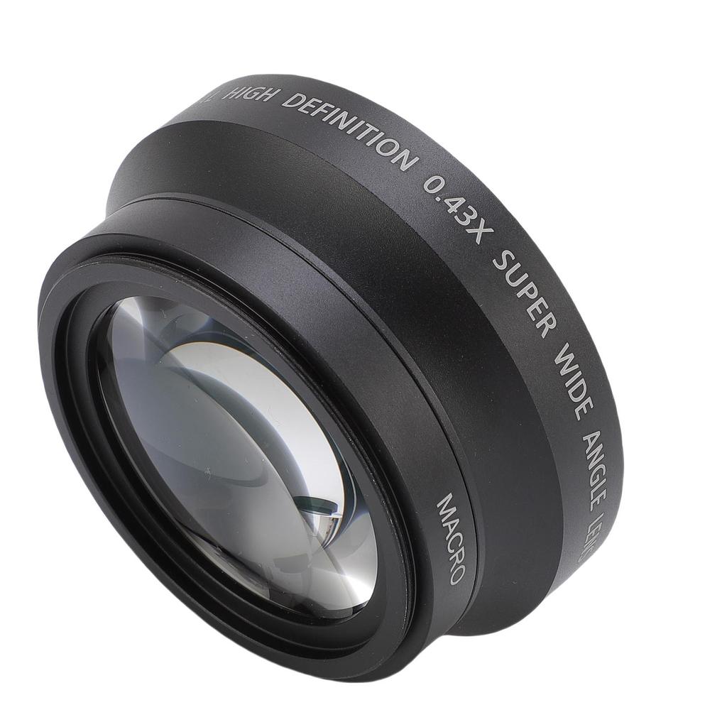 0.43X Wide Angle Macro Additional Lens 67mm HD 2 In 1 Extra Lens Attachment for Camera Photography