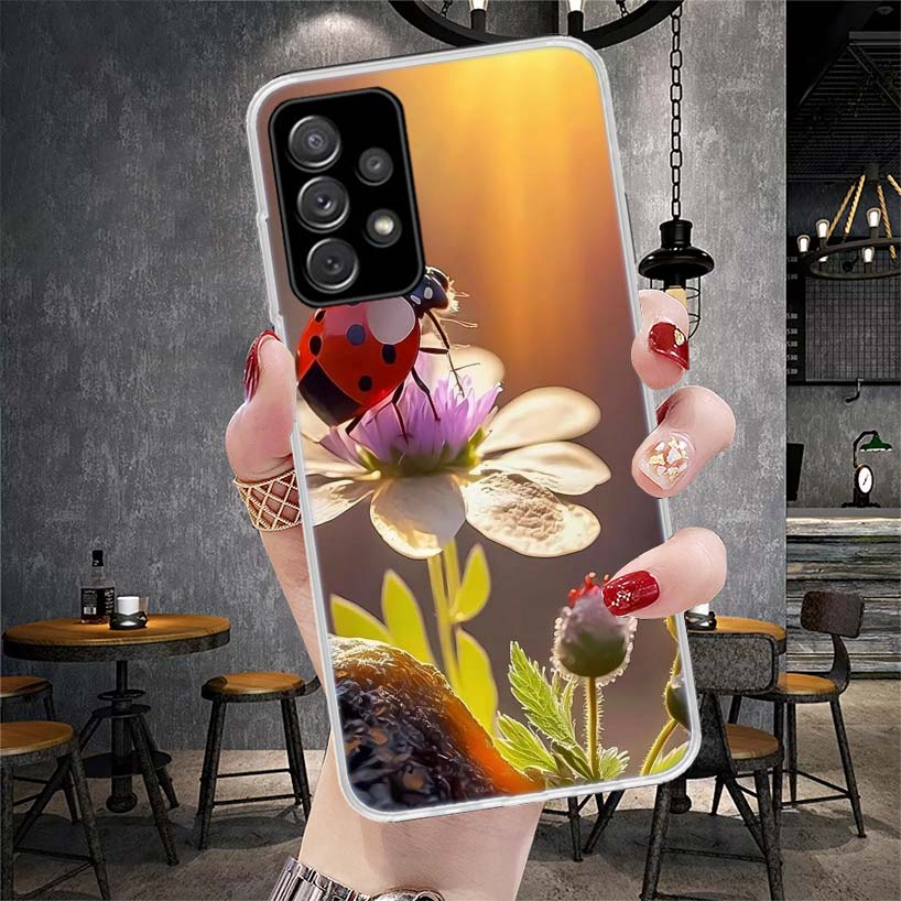 Insect Seven-Star ladybug Phone Case For Samsung Galaxy A13 A14 A15 A16 A17 A53 A54 A55 A56 A57 A33 A34 A35 A36 A37 A23 A24 A25
