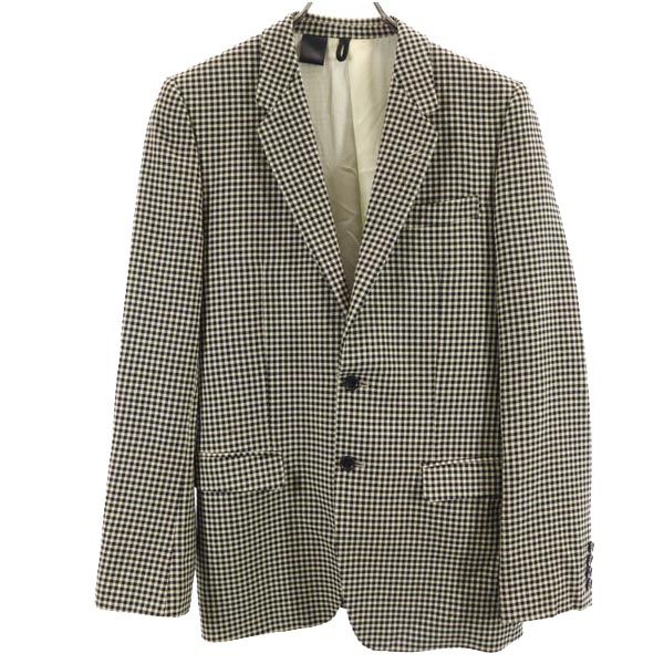 N.HOOLYWOOD Wool Houndstooth Tailored Jacket M Black X Beige Men's Used