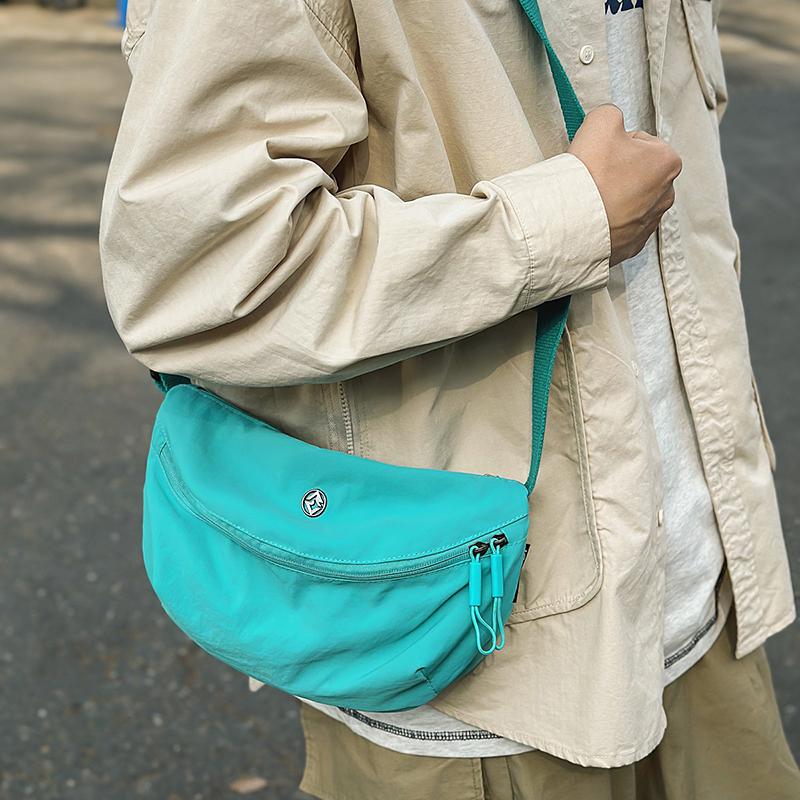 Geantă de umăr ușoară impermeabilă, culoare uni, unisex, geantă crossbody, nailon, ușoară, geantă hobo