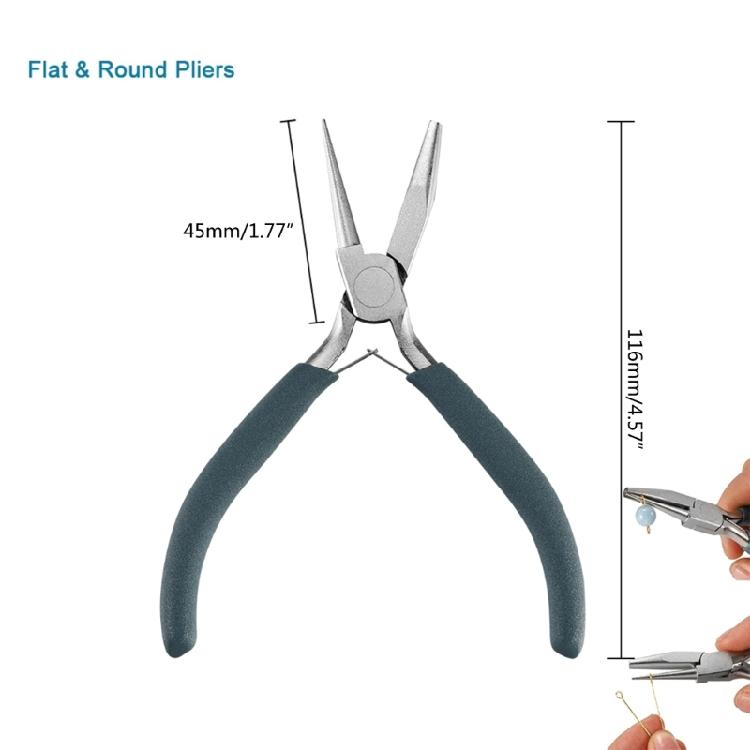 Jewelry Making Plier Jump-Rings Tweezers Pliers Making Beading Round Nose Plier