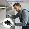 4PCS Metal Fixing Buckle Two in One Insert Furniture Laminate L Shaped 90 Degree Connector Bracket Hardware Easy Install Home