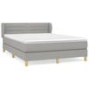 Maison Exclusive - Sommier à lattes de lit avec matelas Gris clair 140x190cm Tissu