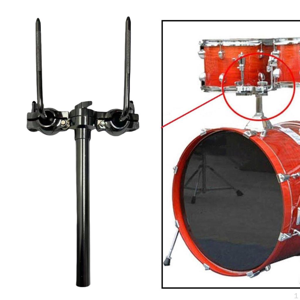 Supporto per Portatomi Doppio Staffa Metallica Braccio per Batteria Stand Rack Percussioni per Concerti