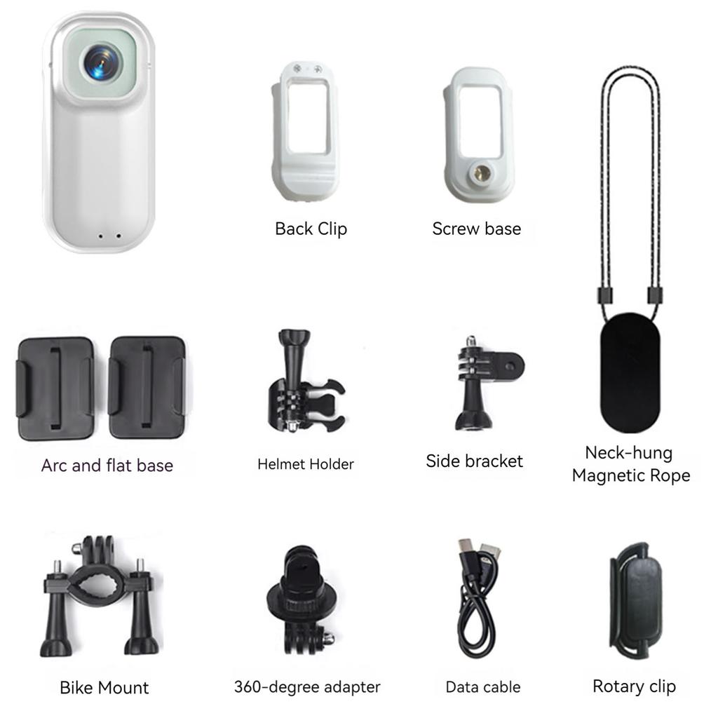 4K Ultra HD Smart Thumb Motion Camera with Charging Case Wide Angle Action Cameras Wearable Sports Camera for Outdoor Travel