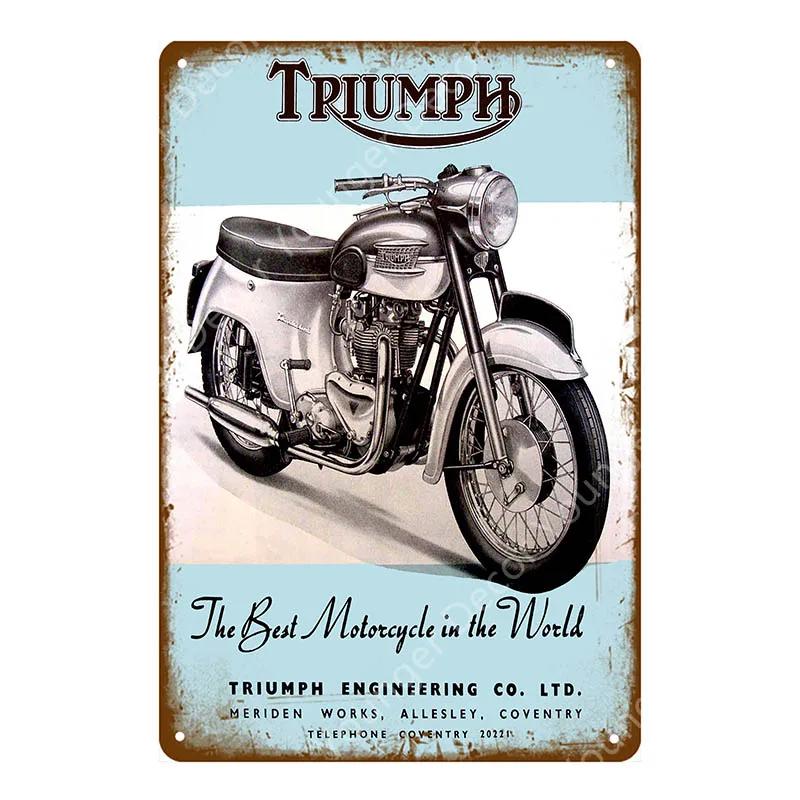 Motor Rider Tin Sign Motorcycle Club Garage Wall Stickers Metal Signs Decor Vintage Shabby Plate Painting Decorative Plaques