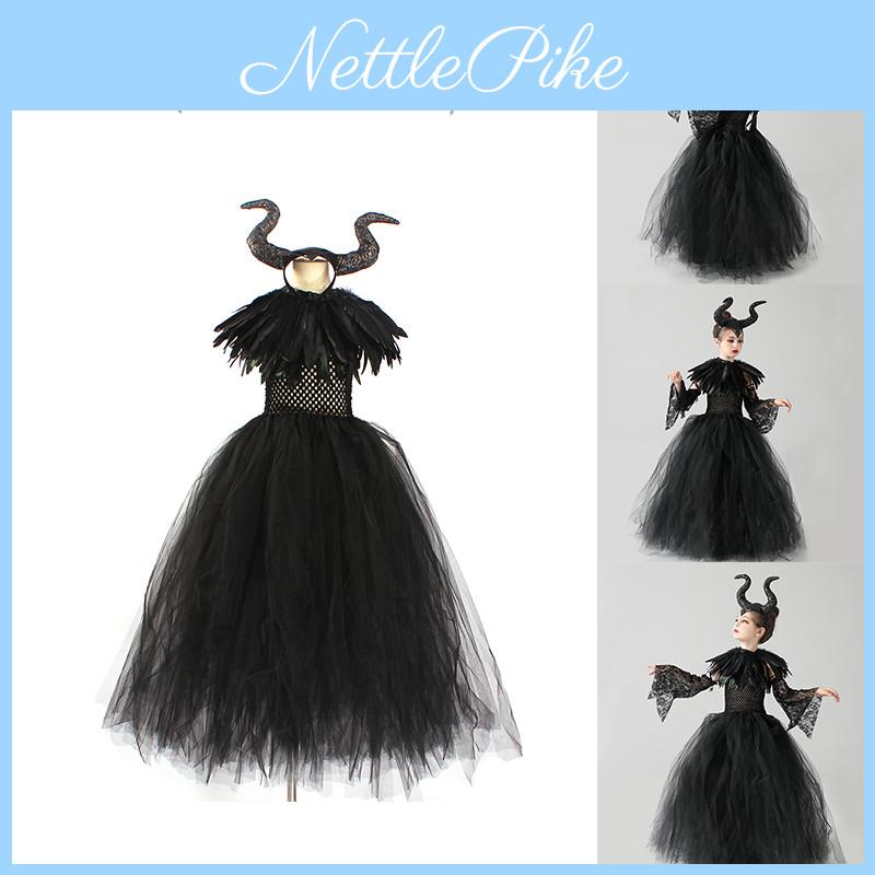 Maleficent Angelina Jolie Cosplay Kostuum Jurk Halloween Feest Outfit Voor Kinderen
