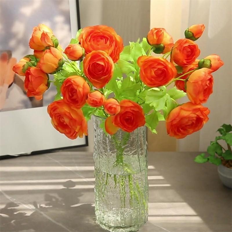 Artificial Flower Fresh Tea Rose Modern Simple Rose Simulated Bouquet Photography Props Home Decoration Fake Flower Ornament