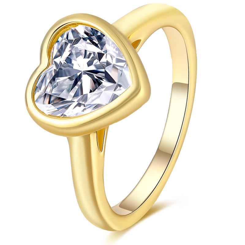 European Bestseller: S925 Sterling Silver Moissanite Irregular Heart Ring for Women