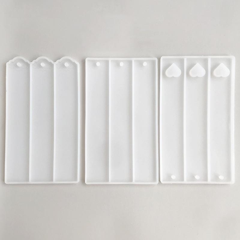 1Pc Rectangle Bookmark Silicone Mold Rectangle Bookmark Epoxy Resin Casting Molds For Diy Epoxy Resin Crafts Making Tools For Re