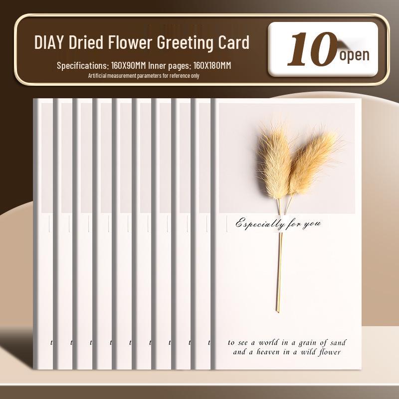 Handmade Dried Flower Greeting Card for Mother's Day, Thanksgiving, Birthdays & More