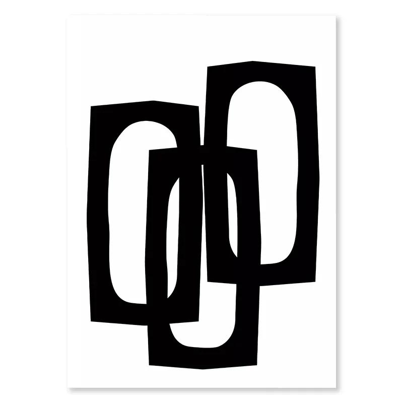 Bohemian Abstract Wall Art Poster Black Canvas Painting Living Room Interior Painting Room Decoration Nordic Home Style Picture