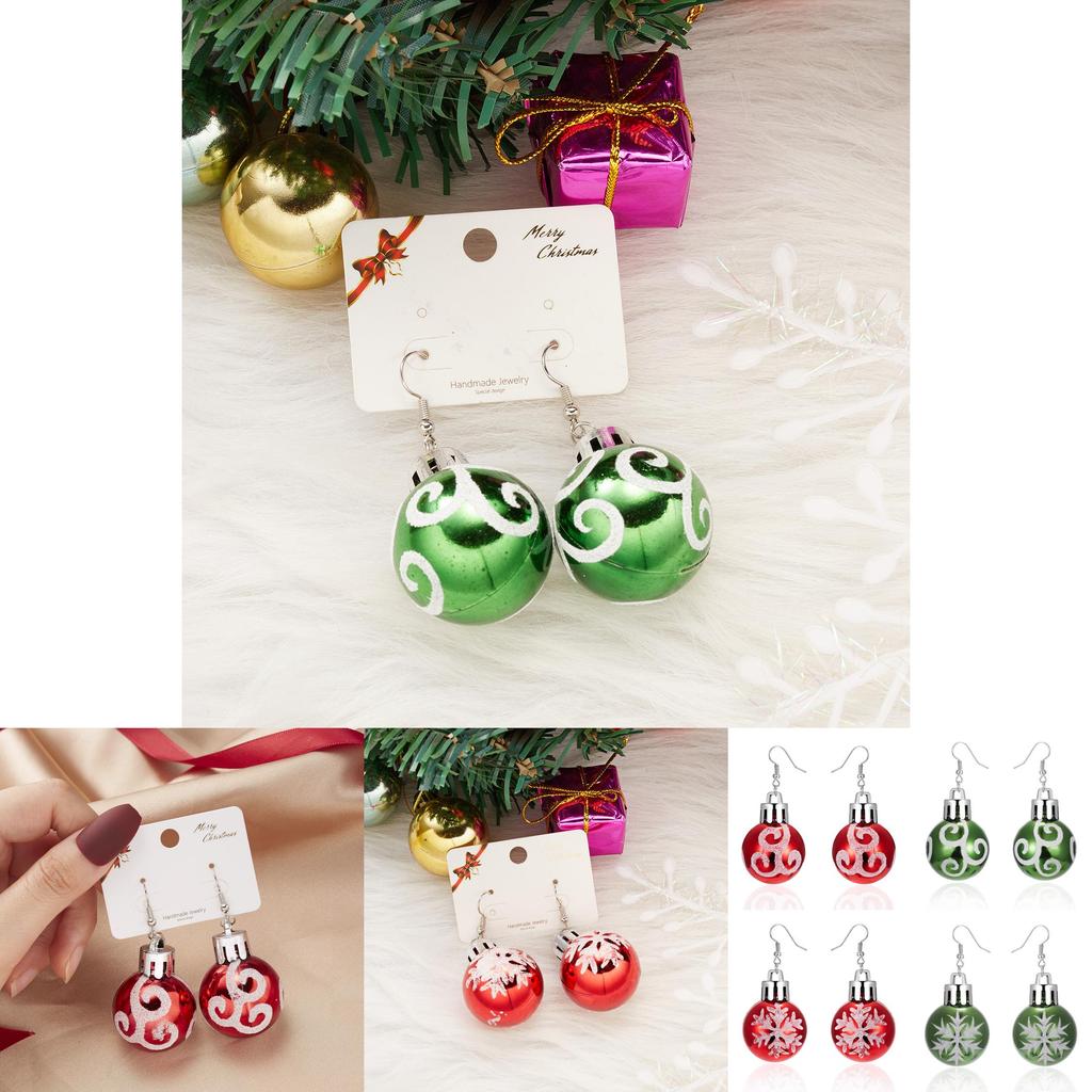 Weihnachts-Schneeflocken-Stern-Resin-Ohrringe mit galvanisierten Oberflächen für Damen