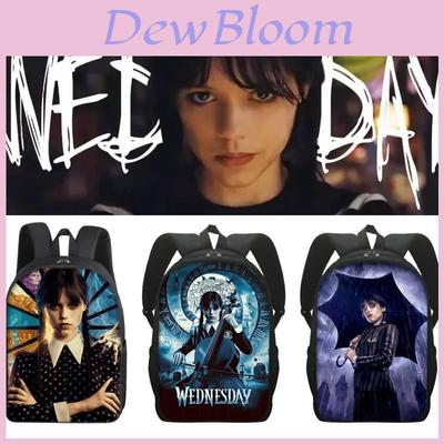 2023 New Wednesday Addams Backpack For Elementary School Students Double Layer Design For Boys And Girls