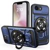 For iPhone 16e Magnetic Case Rotating Kickstand TPU+PC Phone Cover